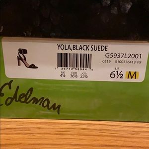 Sam Edelman yola heel black suede new size 6.5